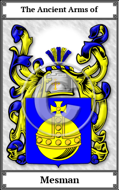 Mesman Family Crest Download (JPG)  Book Plated - 150 DPI