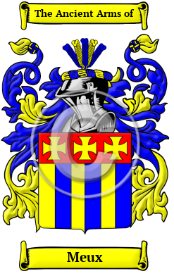 Meux Family Crest/Coat of Arms