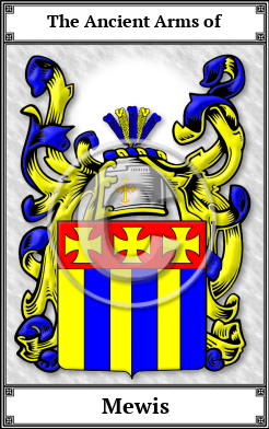 Mewis Family Crest Download (JPG)  Book Plated - 150 DPI