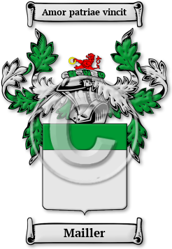 Mailler Family Crest Download (jpg) Legacy Series - 150 DPI