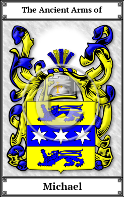 Michael Family Crest Download (JPG)  Book Plated - 150 DPI