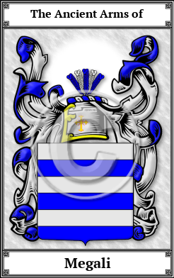 Megali Family Crest Download (JPG)  Book Plated - 150 DPI