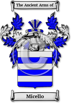 Micello Family Crest Download (jpg) Legacy Series - 150 DPI