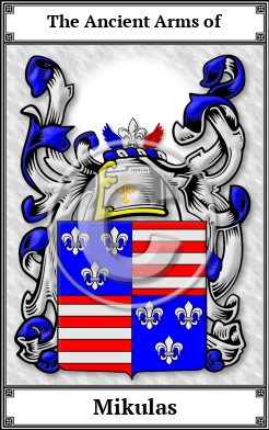 Mikulas Family Crest Download (JPG)  Book Plated - 150 DPI