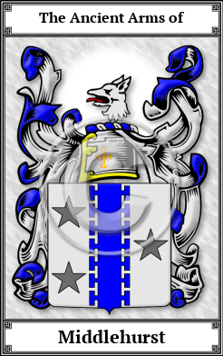 Middlehurst Family Crest Download (JPG)  Book Plated - 150 DPI