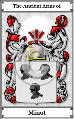 Minot Family Crest Download (JPG)  Book Plated - 150 DPI