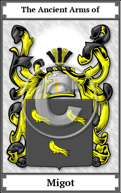 Migot Family Crest Download (JPG)  Book Plated - 150 DPI