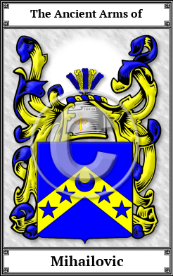 Mihailovic Family Crest Download (JPG)  Book Plated - 150 DPI