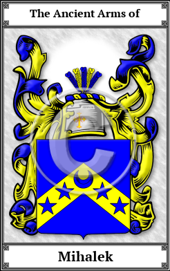 Mihalek Family Crest Download (JPG)  Book Plated - 150 DPI