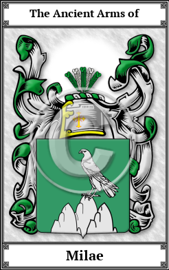 Milae Family Crest Download (JPG)  Book Plated - 150 DPI