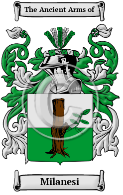 Milanesi Family Crest/Coat of Arms