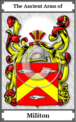 Militon Family Crest Download (JPG) Book Plated - 600 DPI