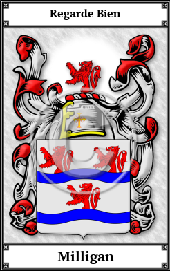 Milligan Family Crest Download (JPG)  Book Plated - 150 DPI