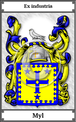 Myl Family Crest Download (JPG)  Book Plated - 150 DPI