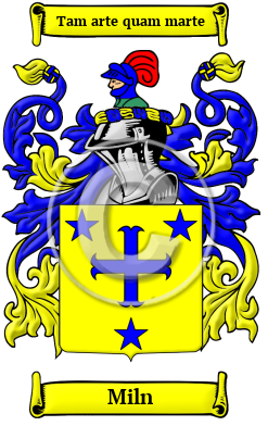 Miln Family Crest/Coat of Arms
