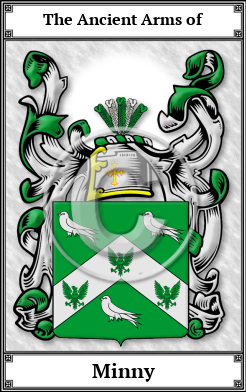 Minny Family Crest Download (JPG)  Book Plated - 150 DPI