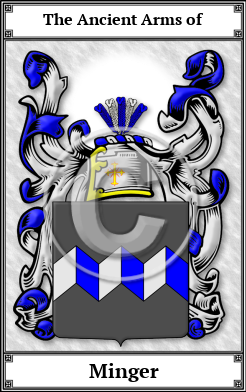 Minger Family Crest Download (JPG)  Book Plated - 150 DPI