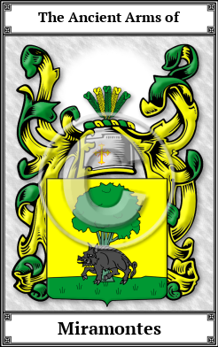 Miramontes Family Crest Download (JPG)  Book Plated - 150 DPI