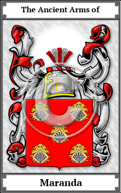 Maranda Family Crest Download (JPG) Book Plated - 600 DPI
