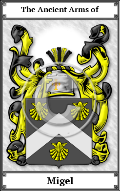 Migel Family Crest Download (JPG) Book Plated - 600 DPI