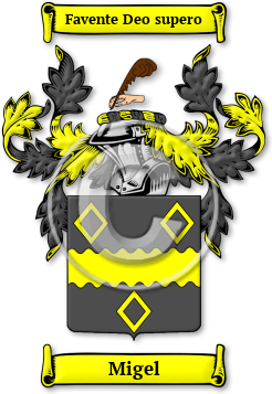 Migel Family Crest Download (jpg) Legacy Series - 150 DPI