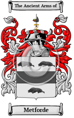 Metforde Family Crest/Coat of Arms