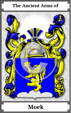 Moek Family Crest Download (JPG)  Book Plated - 150 DPI