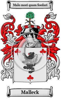 Malleck Family Crest/Coat of Arms