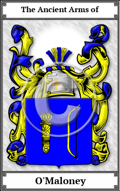 O'Maloney Family Crest Download (JPG) Book Plated - 600 DPI