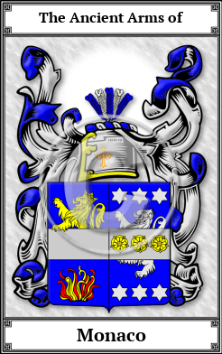 Monaco Family Crest Download (JPG)  Book Plated - 150 DPI