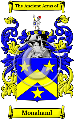 Monahand Family Crest/Coat of Arms