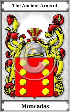 Moncadas Family Crest Download (JPG) Book Plated - 600 DPI