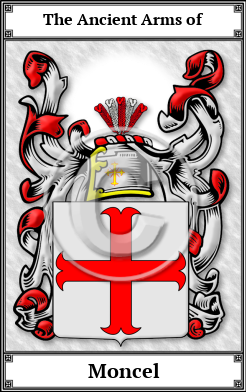 Moncel Family Crest Download (JPG)  Book Plated - 150 DPI