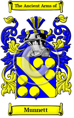 Munnett Family Crest/Coat of Arms