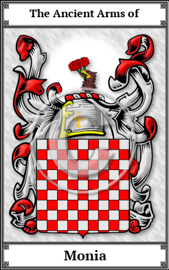 Monia Family Crest Download (JPG) Book Plated - 600 DPI