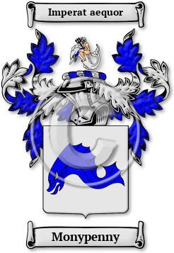 Monypenny Family Crest Download (JPG) Legacy Series - 600 DPI