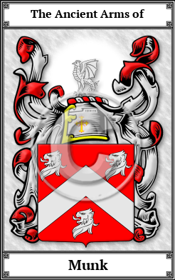 Munk Family Crest Download (JPG) Book Plated - 600 DPI