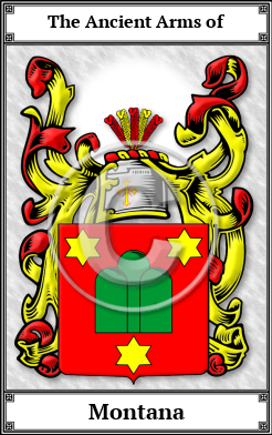 Montana Family Crest Download (JPG) Book Plated - 600 DPI