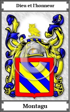 Montagu Family Crest Download (JPG)  Book Plated - 150 DPI