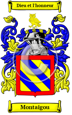 Montaigou Family Crest/Coat of Arms
