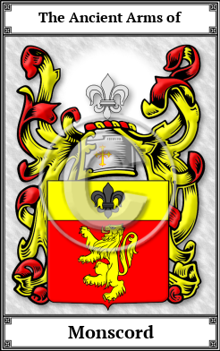Monscord Family Crest Download (JPG)  Book Plated - 150 DPI