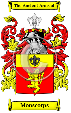 Monscorps Family Crest/Coat of Arms