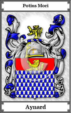 Aynard Family Crest Download (JPG)  Book Plated - 150 DPI