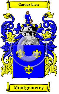 Montgemerey Family Crest/Coat of Arms