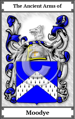 Moodye Family Crest Download (JPG) Book Plated - 600 DPI