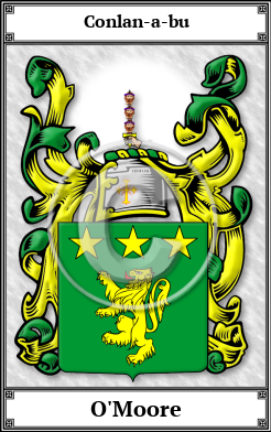 O'Moore Family Crest Download (JPG)  Book Plated - 150 DPI