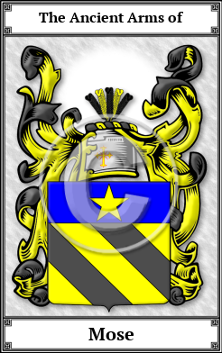 Mose Family Crest Download (JPG) Book Plated - 600 DPI