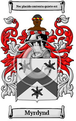 Myrdynd Family Crest/Coat of Arms