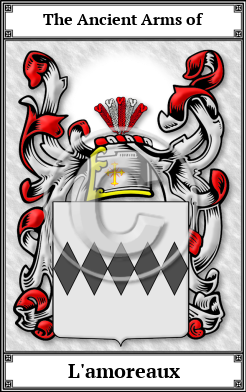L'amoreaux Family Crest Download (JPG) Book Plated - 600 DPI