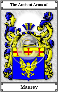 Maurey Family Crest Download (JPG) Book Plated - 600 DPI
